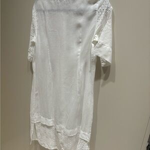 Zanetti linen dress eyelet